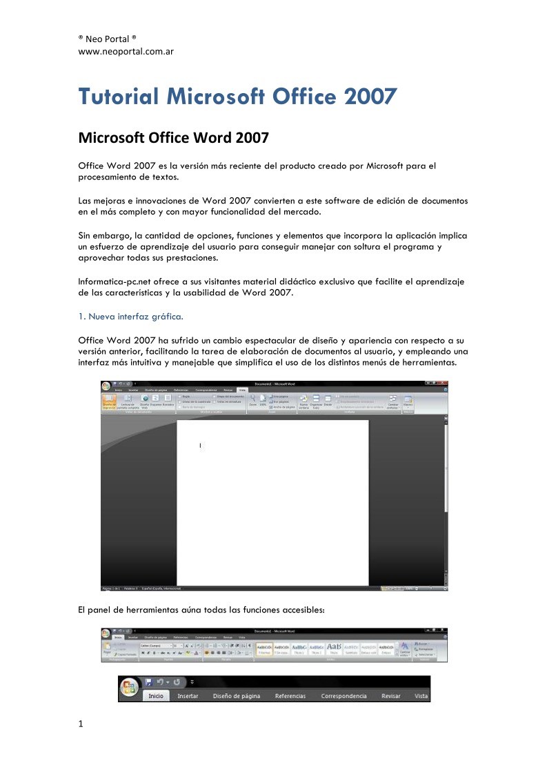 Imágen de pdf Tutorial Microsoft Office 2007